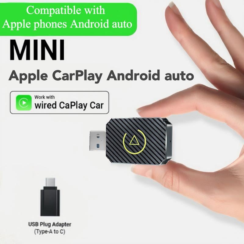 Mini Wireless Apple CarPlay Adapter, for both Apple and Android
