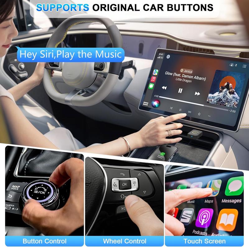 Mini Wireless Apple CarPlay Adapter, for both Apple and Android